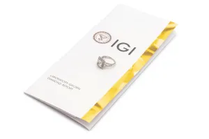 18ct White Gold Lab Diamond Cushion Double Halo Engagement Ring 0.20ct IGI Certified