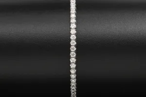 9ct White Gold Diamond Tennis Bracelet 3.45ct