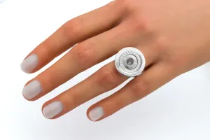 Chopard Happy Spirit White Gold Diamond Pave Ring 0.23ct