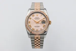 Rolex DateJust 36mm Steel & 18ct Rose Gold Jubilee 116231 2015