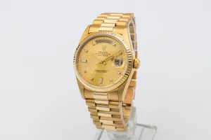 Rolex Day-Date 36mm 18ct Yellow Gold Presidential 18038 1988