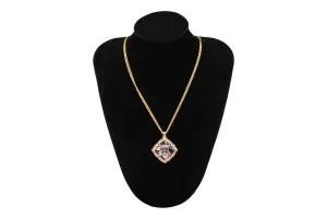 Chopard IMPERIALE 18ct Rose Gold Amethyst Diamond Pendant Necklace 23.3g