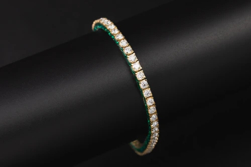 9ct Yellow Gold Lab Grown Brilliant and Emerald Cut Diamond Bracelet 5.27ct