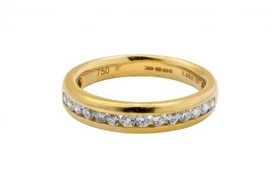 18ct Yellow Gold Diamond Half Eternity Ring 0.66ct