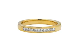18ct Yellow Gold Princess Cut Diamond Ring 0.22ct