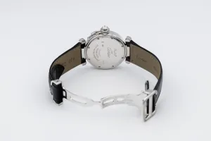 Cartier Pasha 32mm 18ct White Gold Black Leather WJ11924G/2813 Circa 2015