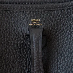 Hermes Mini Evelyne 16 Black Leather Bag 2025 UNUSED