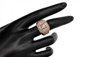 9ct Rose Gold Diamond Mens Ring 1.81ct