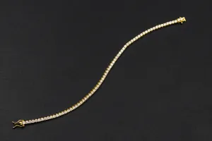 14ct Yellow Gold Diamond Tennis Bracelet 4.92ct