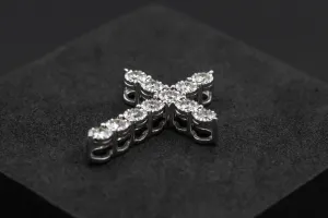 9ct White Gold Diamond Cross Pendant 0.50ct