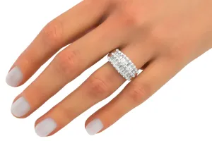 18ct White Gold Baguette & Brilliant Cut Diamond Ring 1.04ct 6g