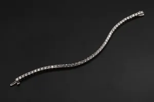Above Earth 14ct White Gold Lab grown Diamond Tennis Bracelet 6.10ct