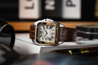 Cartier Santos 100 XL 38mm x 51mm Brown Leather W20077X7/2656 2007