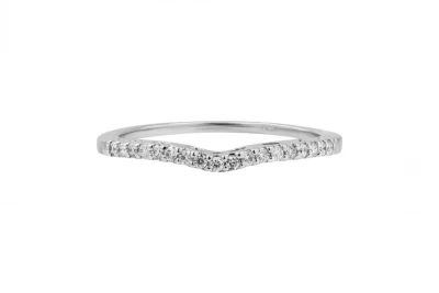 14ct White Gold Micro Pave Diamond Eternity Ring 0.10ct