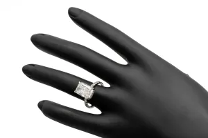 18ct White Gold Lab Grown Diamond Engagement Ring 4ct IGI Certified