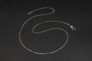 9ct White Gold Anchor Link Chain 16" 2.6g