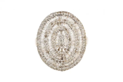 9ct  Yellow Gold Diamond Oval Cocktail Ring 0.33ct