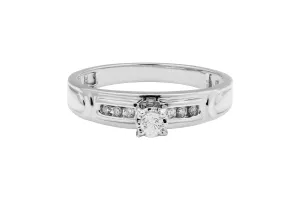 9ct White Gold Diamond Engagement Ring 0.25ct
