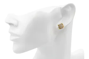 9ct Yellow Gold Cubic Zirconia Stud Earrings  3.3g