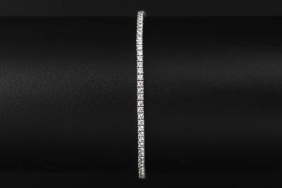 18ct White Gold Lab Diamond Tennis Bracelet 1.80ct 5.46g