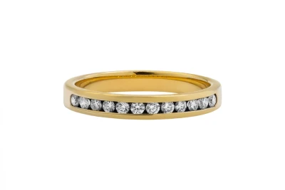 Channel Set Diamond Band Ring in 18ct Yellow Gold 0.50ct