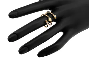 18ct Yellow Gold Diamond String Ring 0.21ct