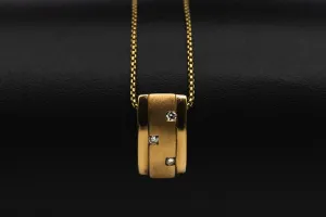 18ct Yellow Gold & Diamond Pendant Necklace 4.6g