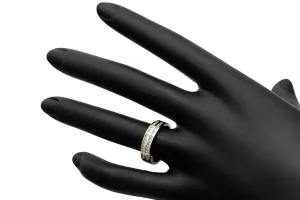 Two-Row Princess Cut Diamond Band in 18ct White & Yellow Gold 1.00ct