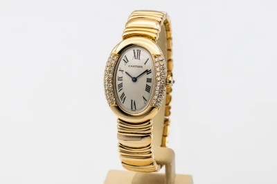 Cartier Baignoire Joaillerie Watch 32x22mm 18ct Yellow Gold 8057912/1541 1990s