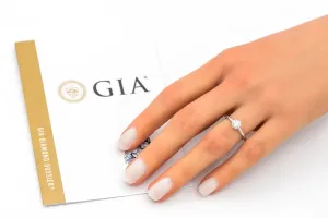 Platinum Diamond Engagement Ring 0.51ct D VVS1 GIA Certified