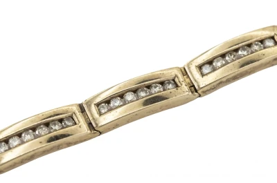 9ct Yellow Gold Diamond Bracelet 1ct