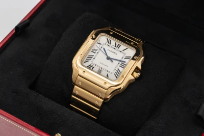 Cartier Santos De Cartier 39.9mm Automatic 18ct Yellow Gold WGSA0009 2018