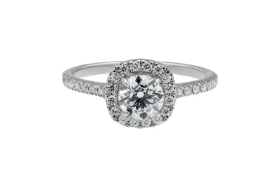 18ct White Gold Diamond Engagement Ring 0.90ct