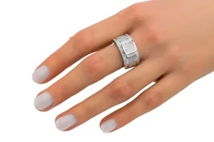 9ct White Gold Micro Pavé Diamond Ring 0.37ct