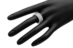 14ct White Gold Diamond Eternity Mens Ring 4.5ct