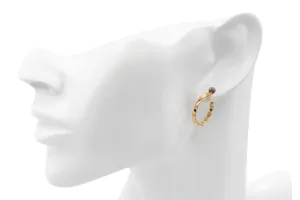 9ct Yellow Gold Twisted Hoop Earrings 1.2g