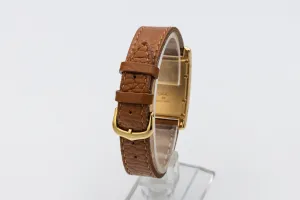 Cartier Tank Americaine 24mm 18ct Yellow Gold Brown Leather W2600951 Circa 2000s