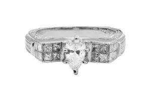 14ct White Gold Diamond Engagement Ring 0.50cts