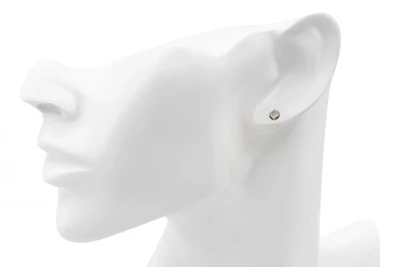 18ct White Gold Square Diamond Stud Earrings 0.10ct