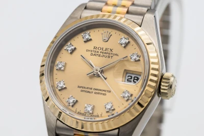 Rolex Lady DateJust 26mm 18ct White & Yellow Gold Tridor 69179 1989