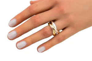 Cartier Trinity Ring Classic Model 18ct Yellow, White & Rose Gold Size 58