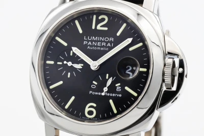 Panerai Luminor Power Reserve 44mm Black Leather PAM00090 Circa 2000s