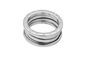 Bvlgari B.zero1 Three Band Ring 18ct White Gold Size 54 (M)