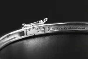 9ct White Gold Diamond Bangle 1.25ct