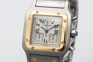 Cartier Santos Galbee Chrono Steel & 18ct Yellow Gold 29mm W20042C4/2425 2001