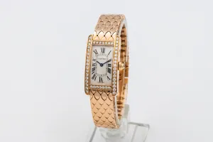 Cartier Tank Americaine Mini 19mm 18ct Rose Gold WB710008 Circa 2010