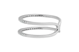 18ct White Gold Double Diamond Eternity Band 0.15ct