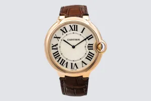 Cartier Ballon Bleu De Cartier 44mm Brown Leather W6920054 Circa 2012