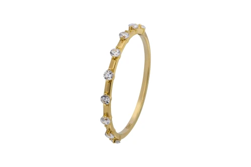 14ct Yellow Gold Brilliant Cut Cubic Zirconia Eternity Ring 1g