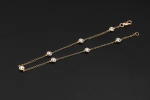 9ct Yellow Gold Diamond Bracelet App 0.60ct  1.8g